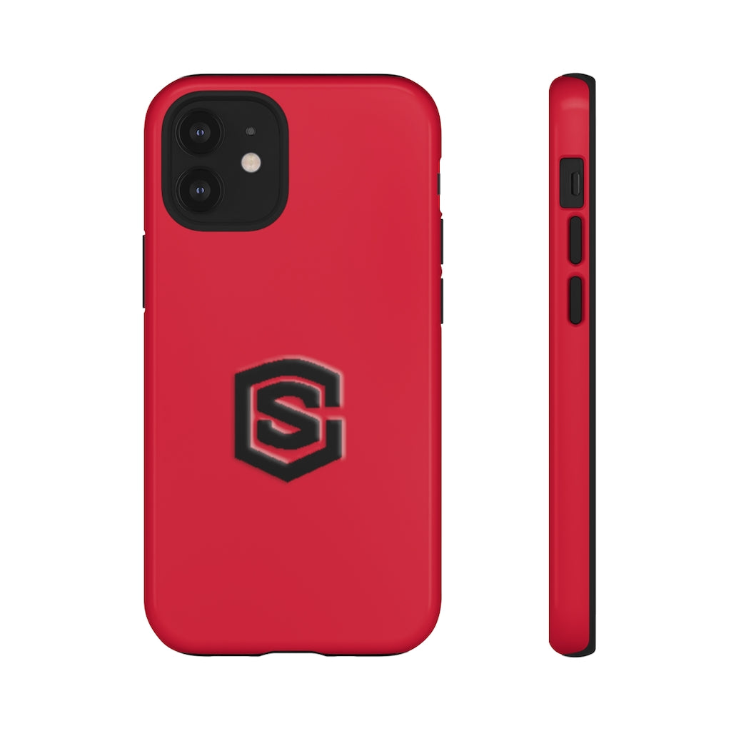 Red Tough Cases Black Logo