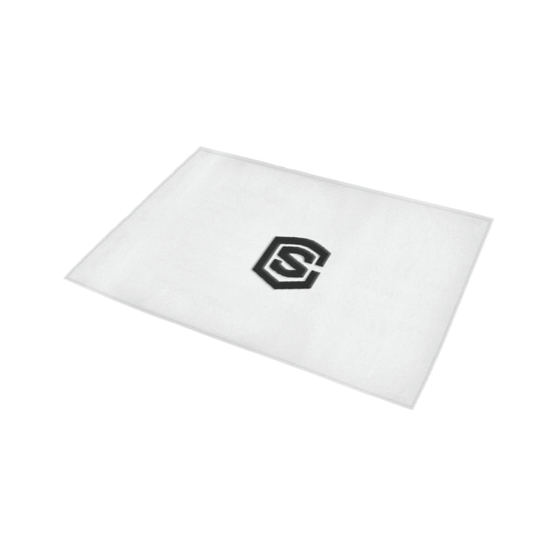 White Doormat 24" x 16" (Sponge Material) with Black Logo Doormat 24" x 16" (Sponge Material)