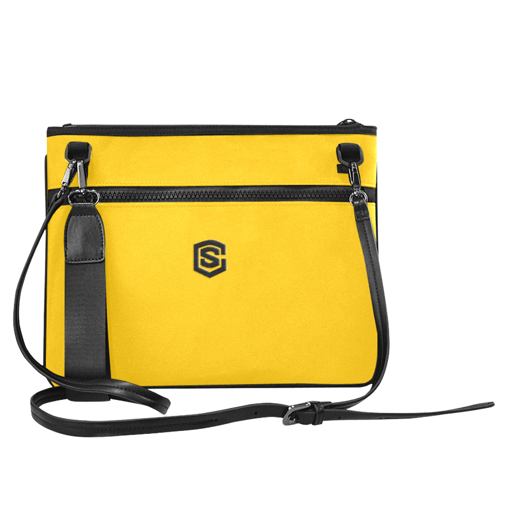 ORANGE SLIM CLUTCH BAG black logo Slim Clutch Bag (Model 1668)