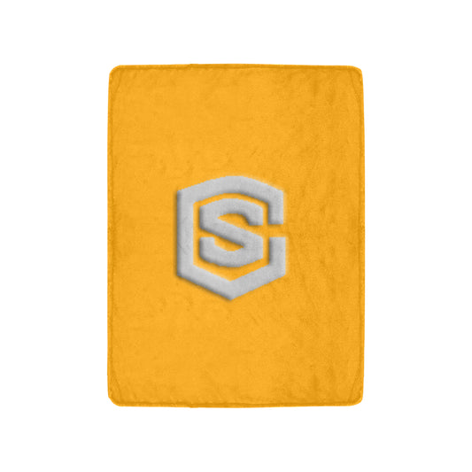 Orange Ultra-Soft Micro Fleece Blanket with Silver Logo Ultra-Soft Micro Fleece Blanket 30"x40"