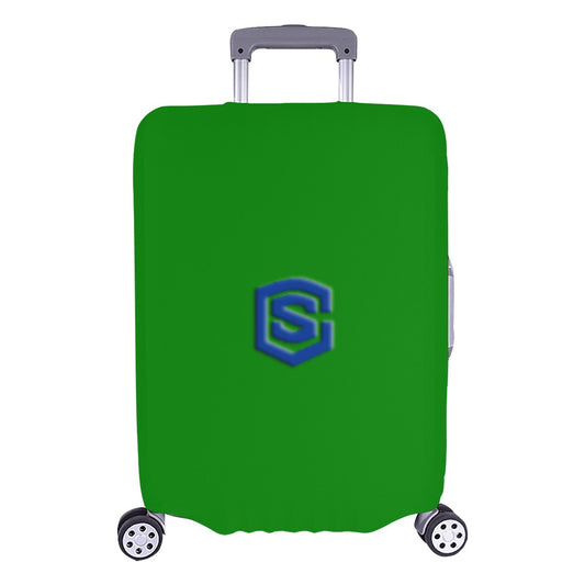 GREEN LUGGAGE COVER WITH BLUE LOGO Luggage Cover (Large Size) (26"-28")