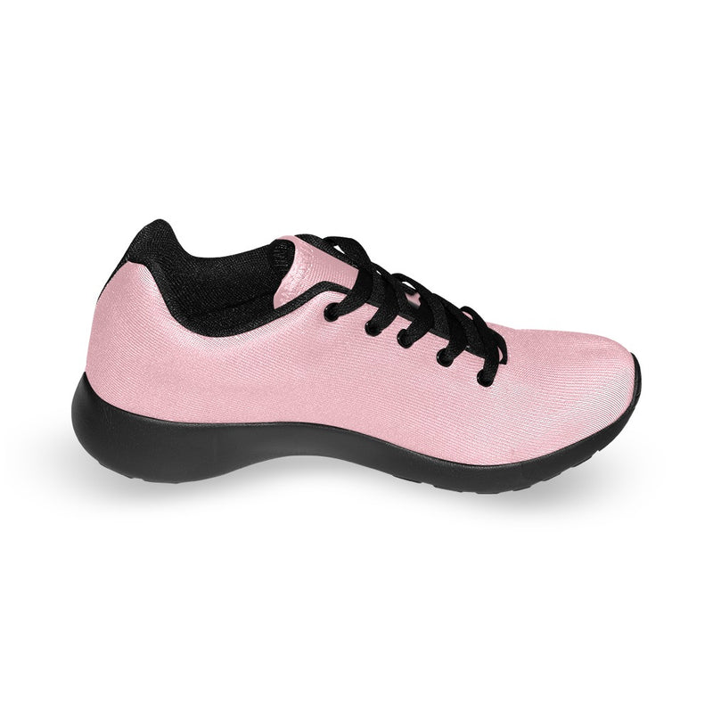 PINK KID SNEAKER WITH BLACK LOGO Kid's Sneakers (Little Kid / Big Kid) (Model020)