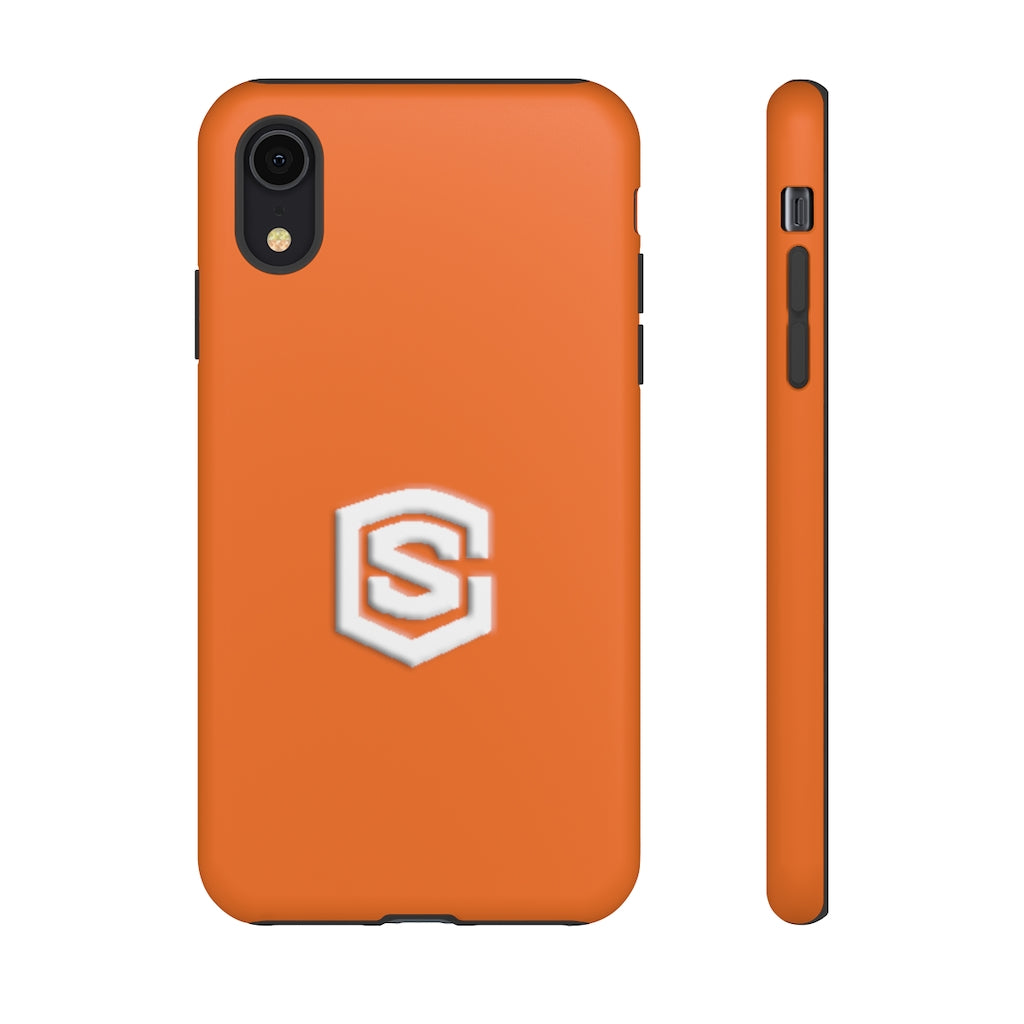 Orange Tough Cases White Logo