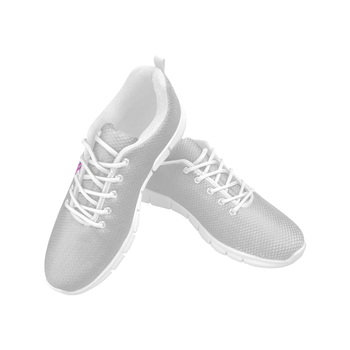 pink logo Women's Breathable Running Shoes (Model 055)