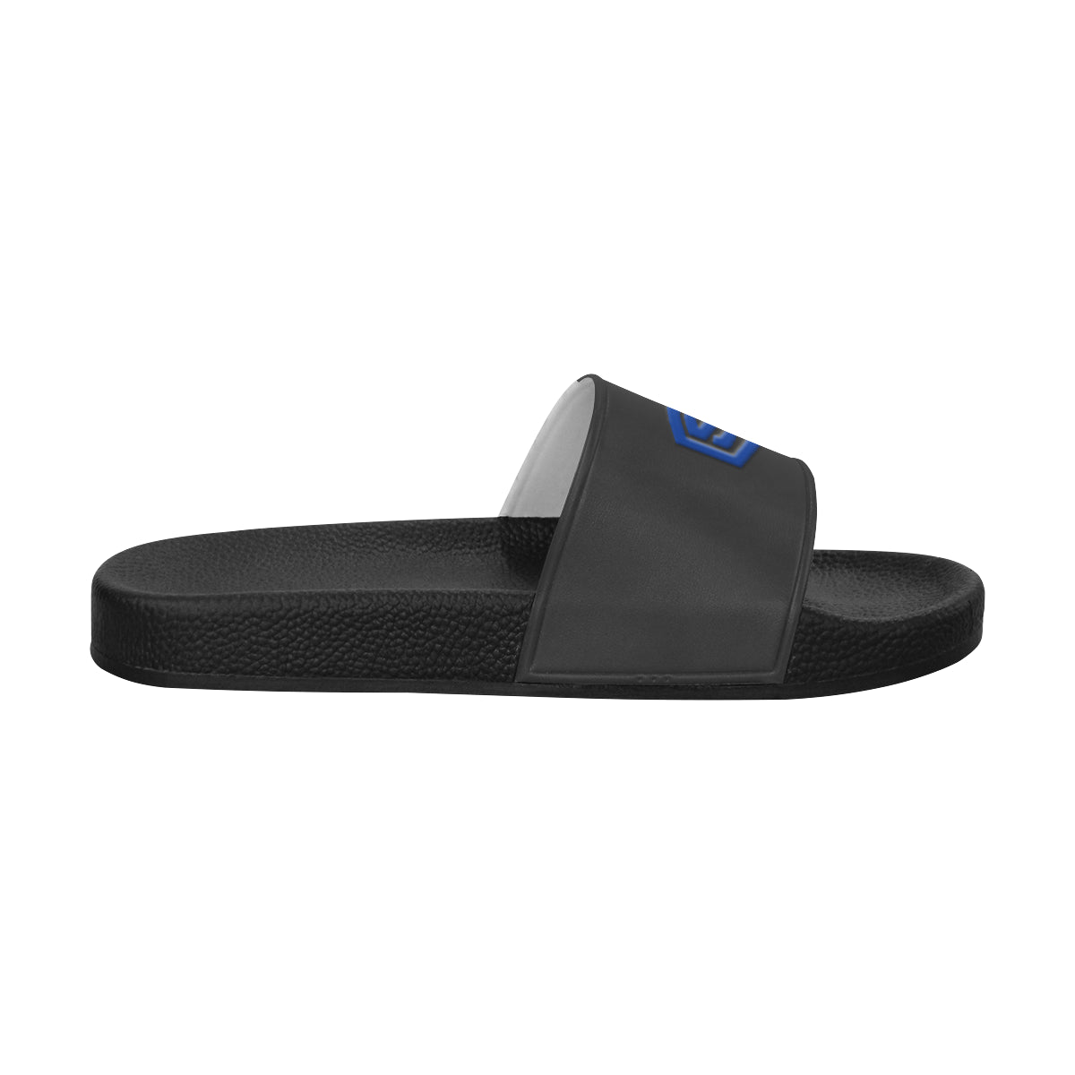 blue logo Men's Slide Sandals (Model 057)