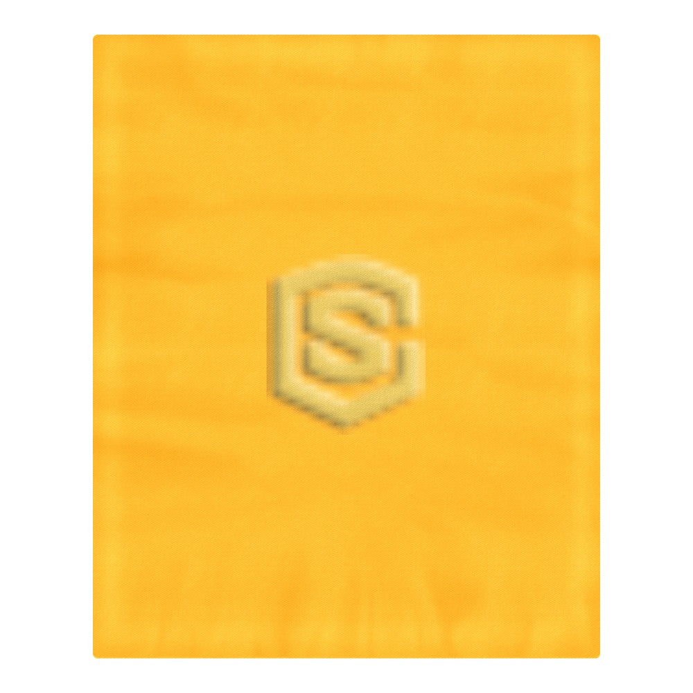 Orange 3-Piece Bedding Set (1 Duvet Cover 86"x70"; 2 Pillowcases 20"x30")(One Side) wtih Gold Logo 3-Piece Bedding Set (1 Duvet Cover 86"x70"; 2 Pillowcases 20"x30")(One Side)