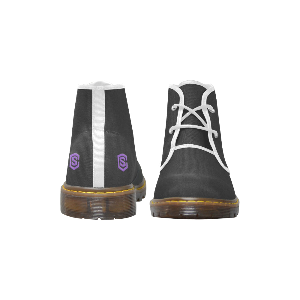 purple Men's Canvas Chukka Boots (Model 2402-1)