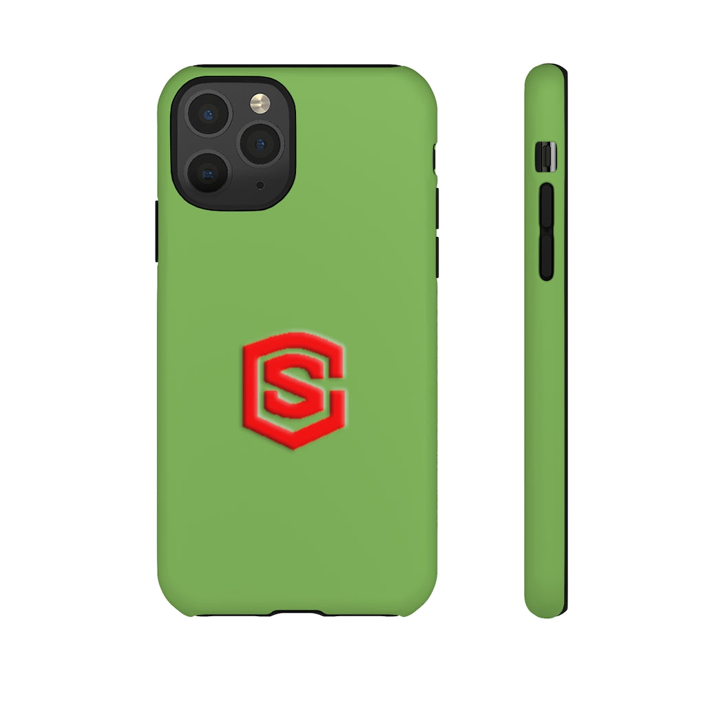 Green Tough Cases Red Logo