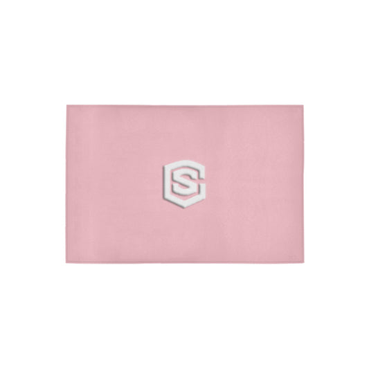 Pink Doormat 24" x 16" (Sponge Material) with White Logo Doormat 24" x 16" (Sponge Material)
