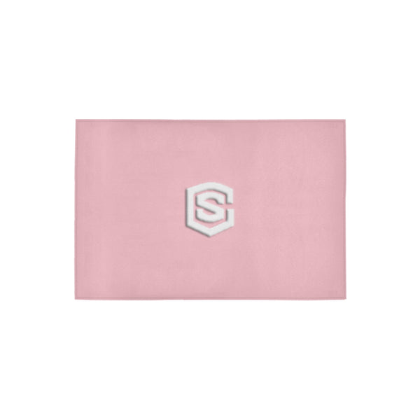 Pink Doormat 24" x 16" (Sponge Material) with White Logo Doormat 24" x 16" (Sponge Material)