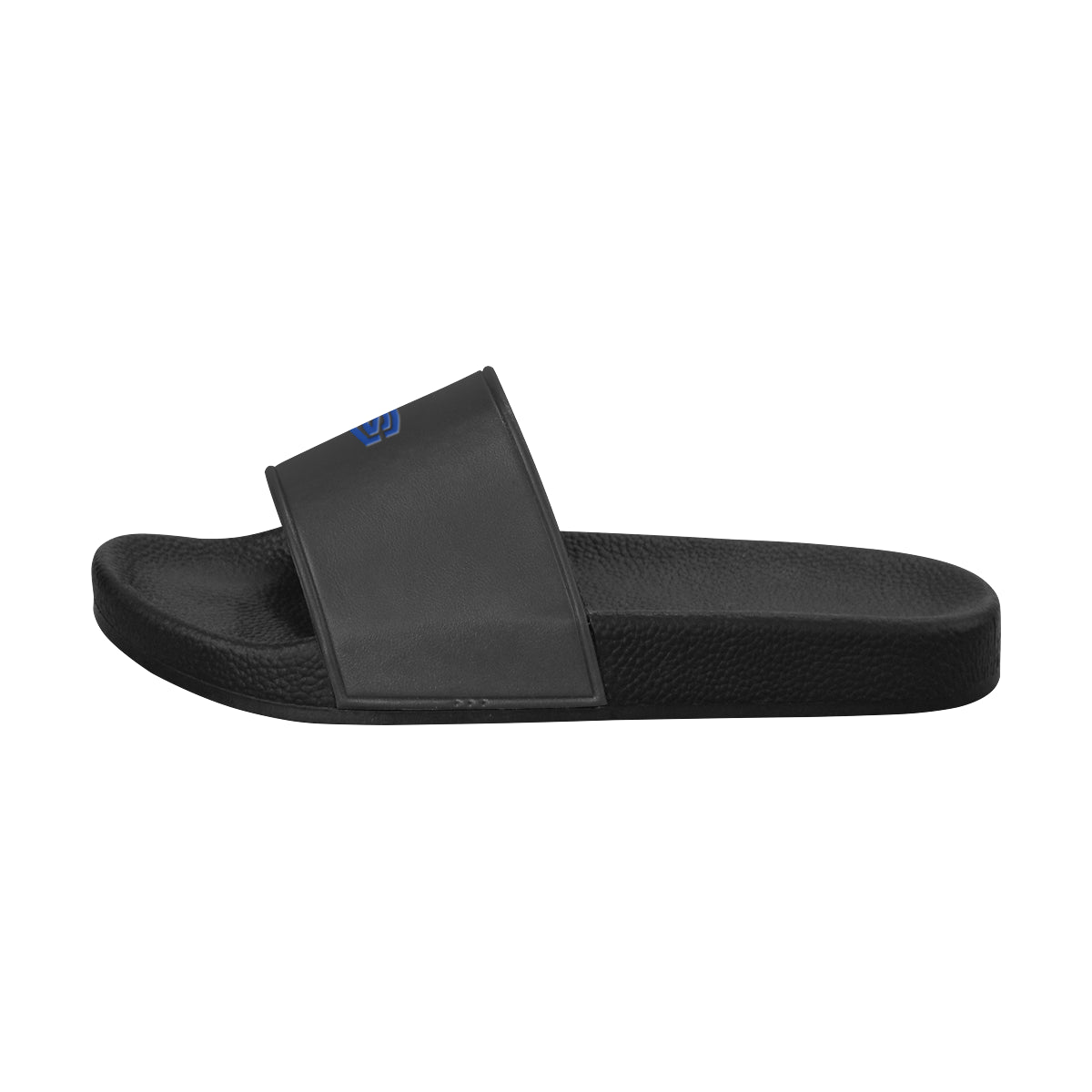 blue logo Women's Slide Sandals (Model 057)