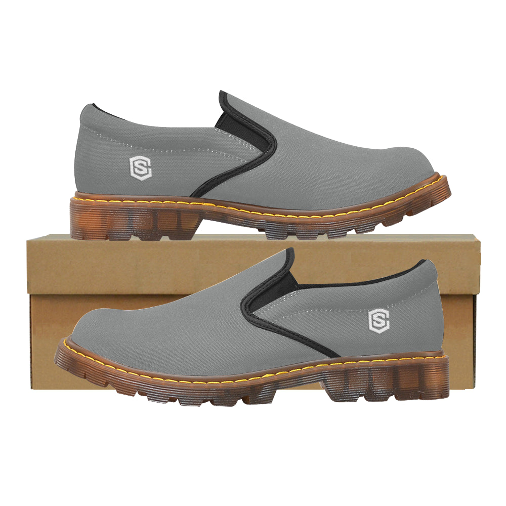 white logo Martin Men's Slip-On Loafer (Model 12031)