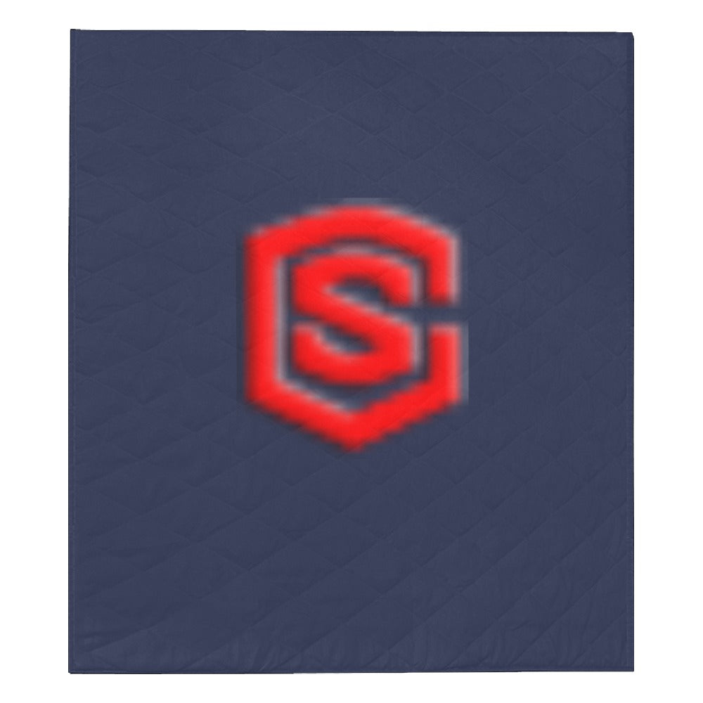 BLUE CUSTOM QUILT RED LOGO CUSTOM QUILT Custom Quilt  70" x 80"