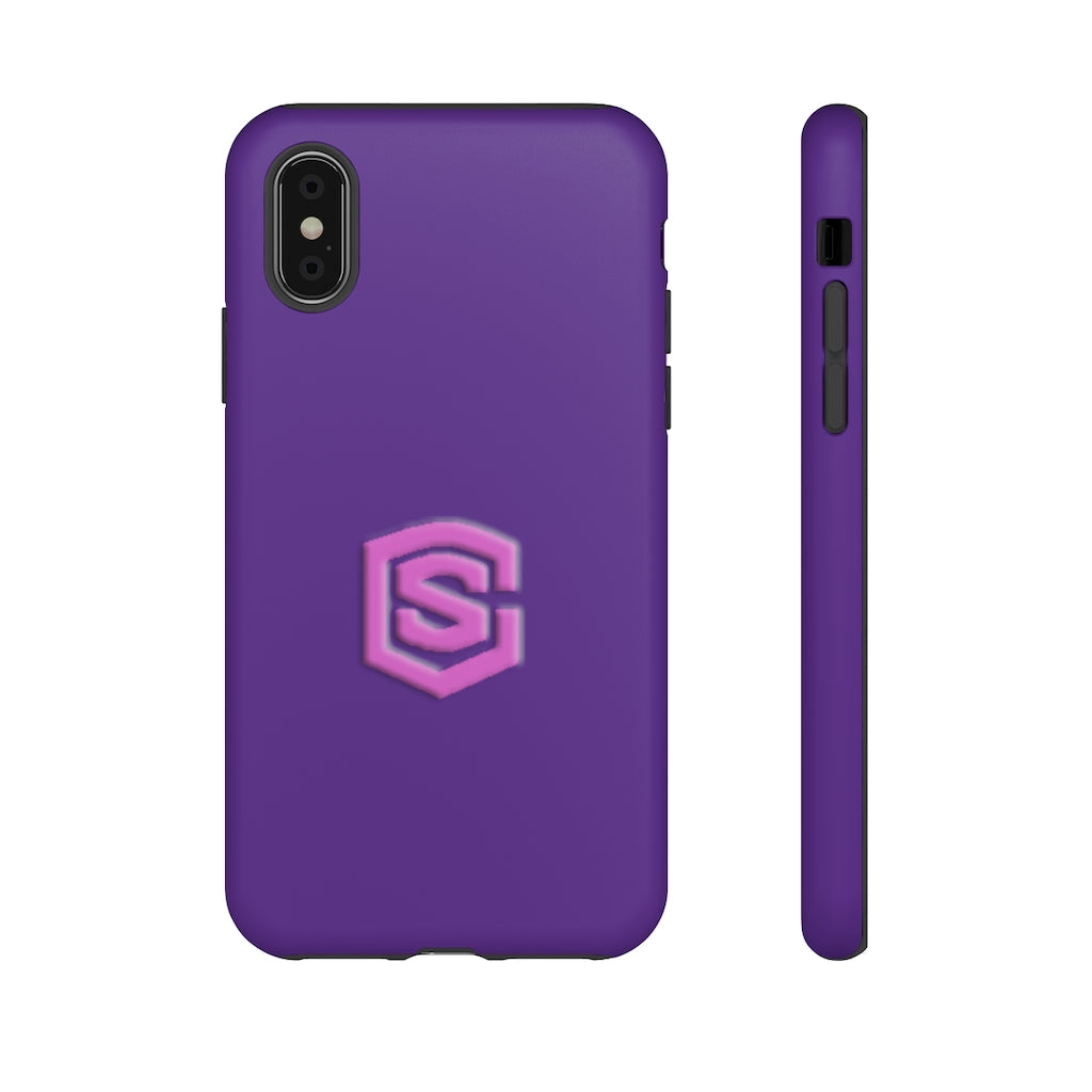 Purple Tough Cases Pink Logo