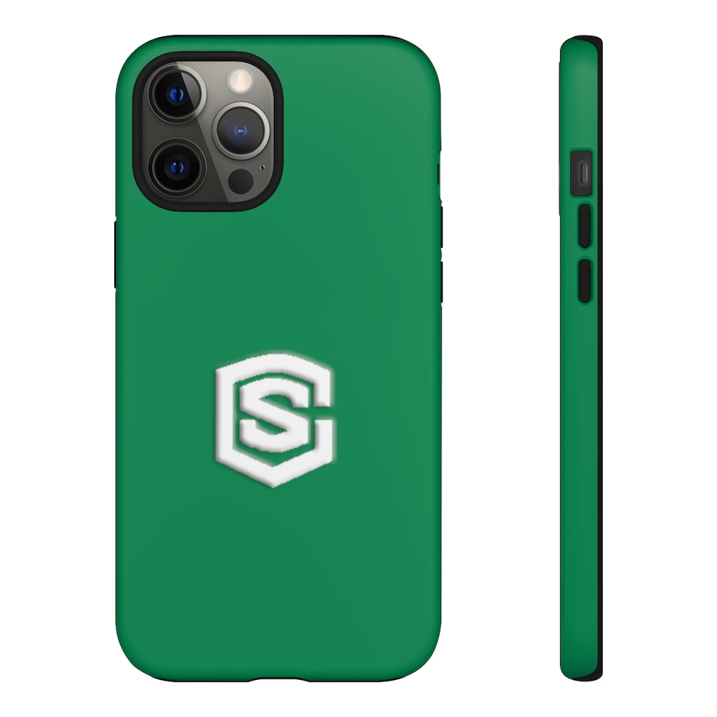 Green Tough Cases White Logo