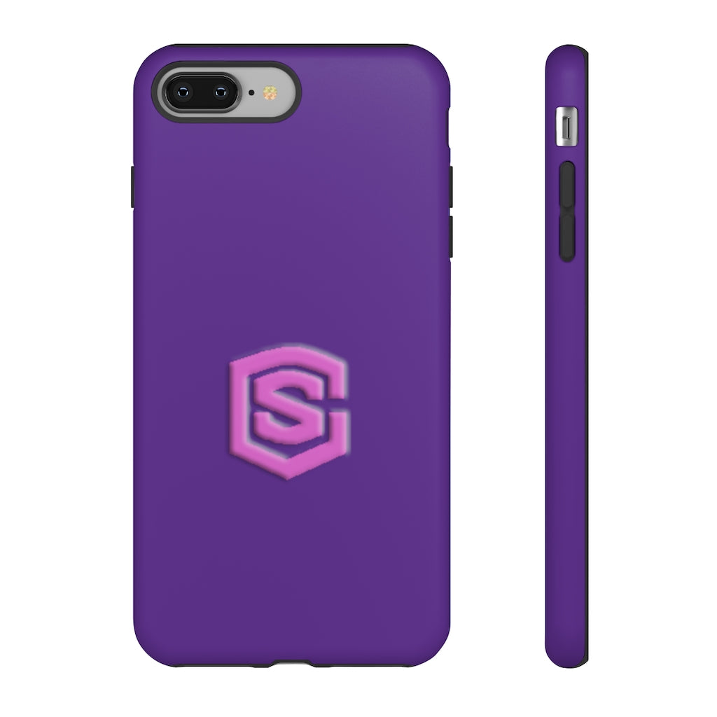 Purple Tough Cases Pink Logo