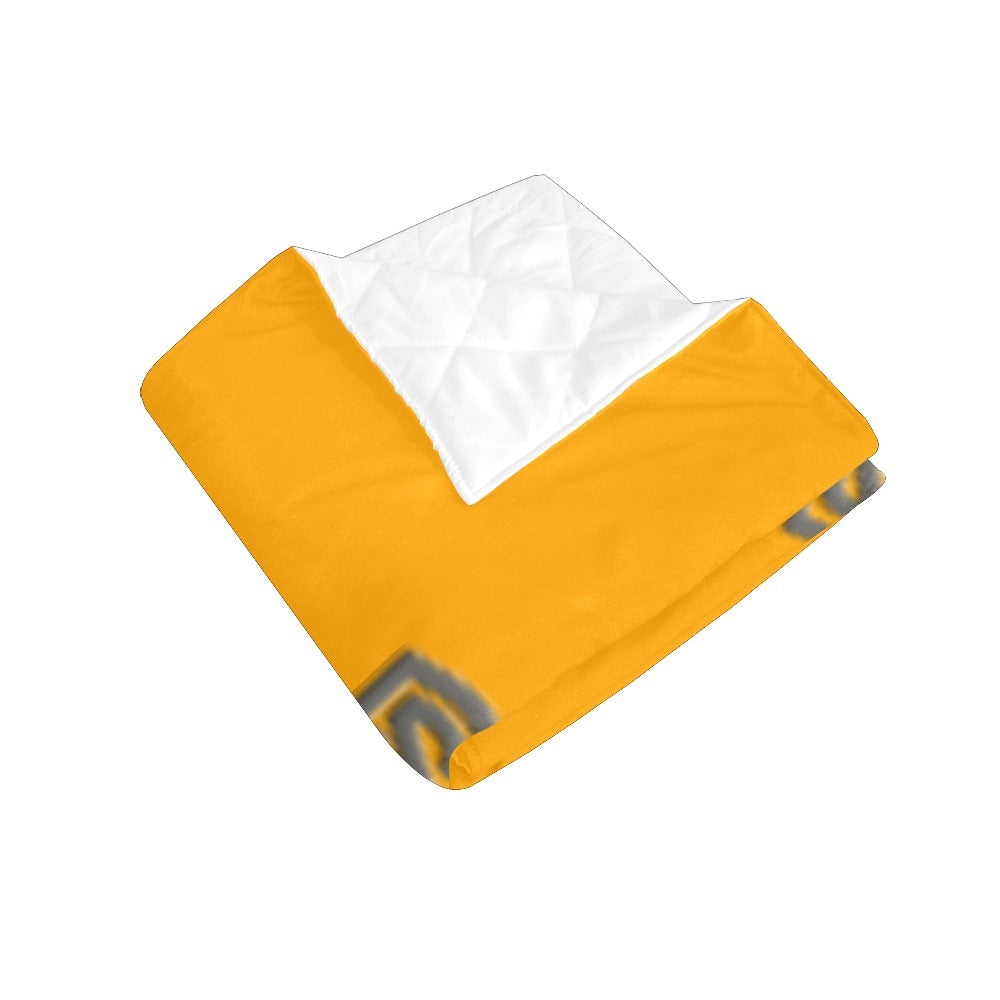 ORANGE CUSTOM QUILT GRAY LOGO Custom Quilt  70" x 80"