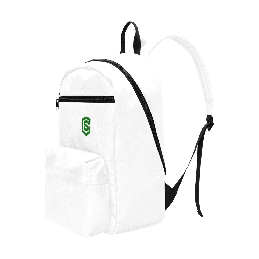 White Travel Backpack With Green Logo Travel Backpack(Large Capacity)(Model 1691)