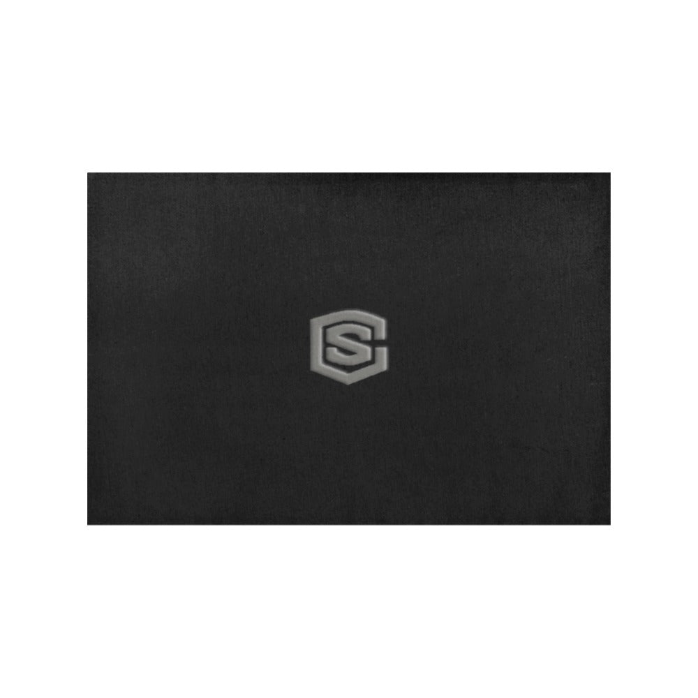 Black Placemats 12" x 18" With Grey Logo Placemats 12" x 18" (Set of 2)