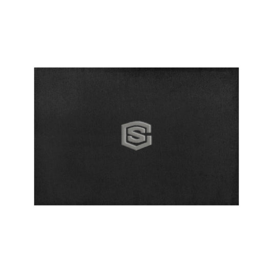 Black Placemats 12" x 18" With Grey Logo Placemats 12" x 18" (Set of 2)