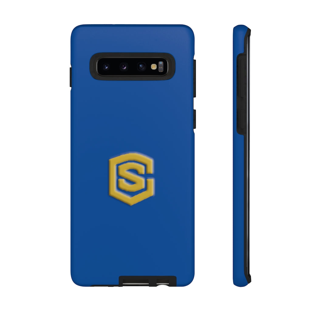 Blue Tough Cases Gold Logo
