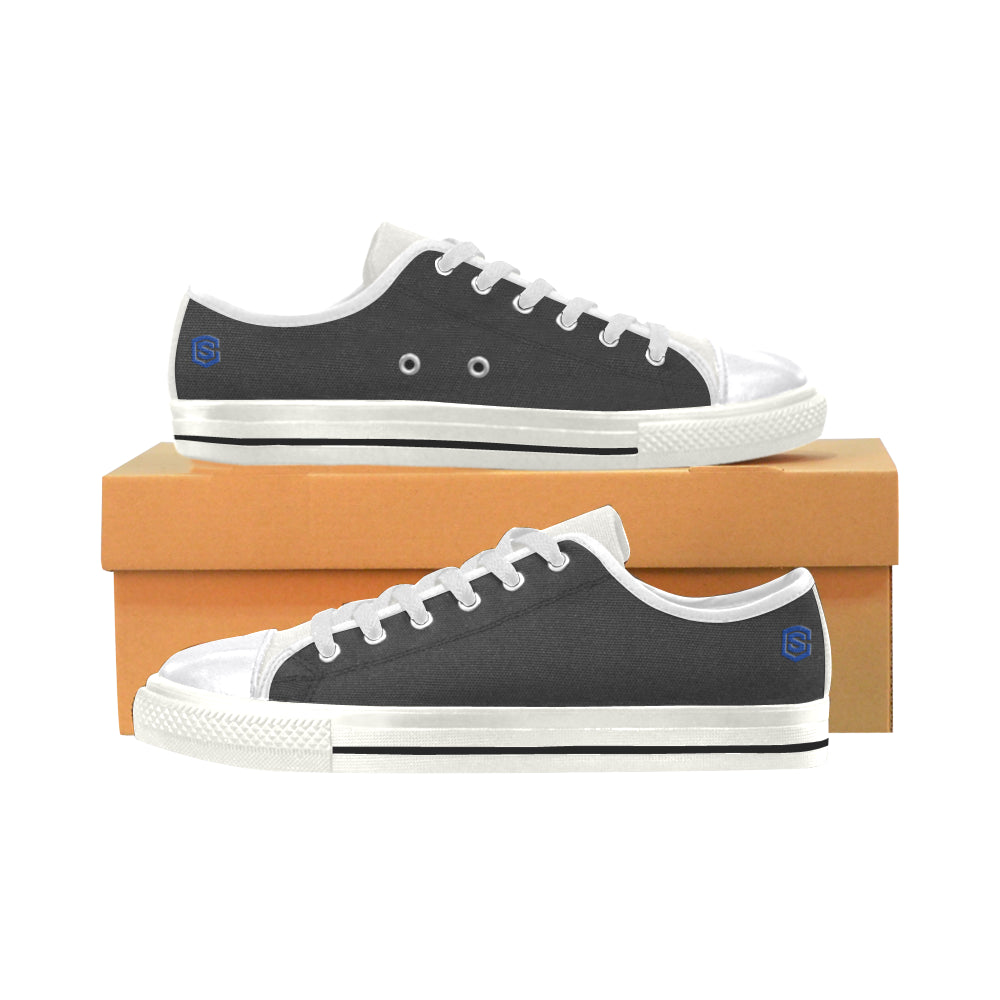blue logo Women's Classic Canvas Shoes (Model 018)