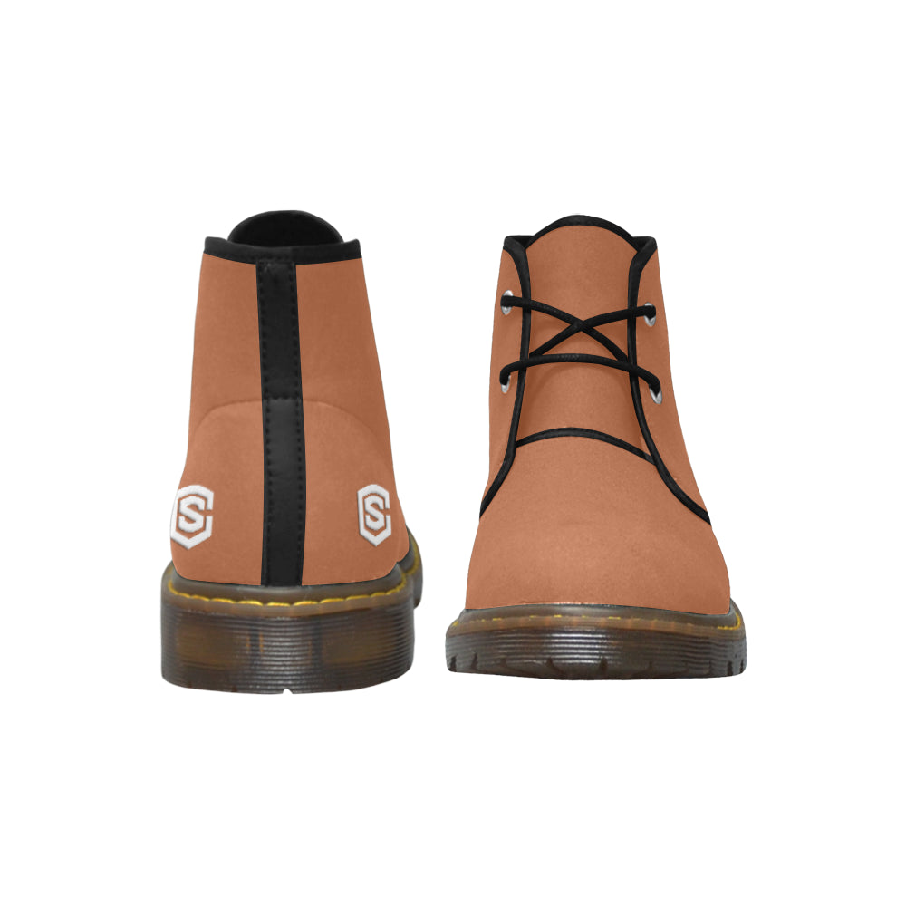 White Logo Men's Nubuck Chukka Boots (Model 2402)