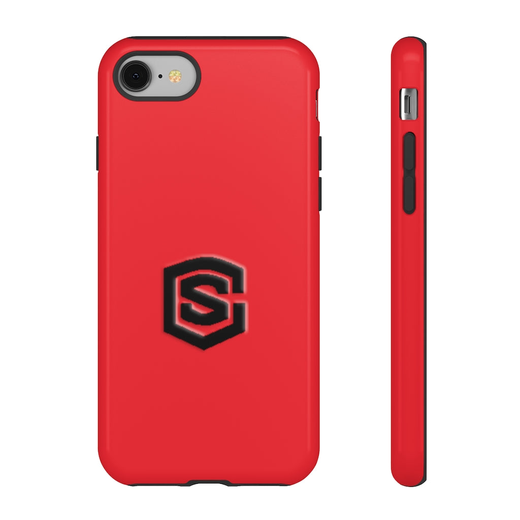 Red Tough Cases Black Logo