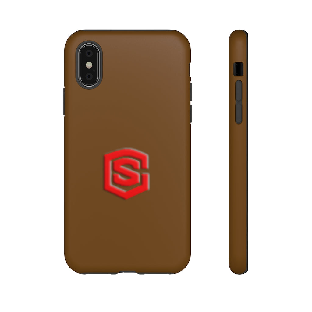 Brown Tough Cases Red Logo