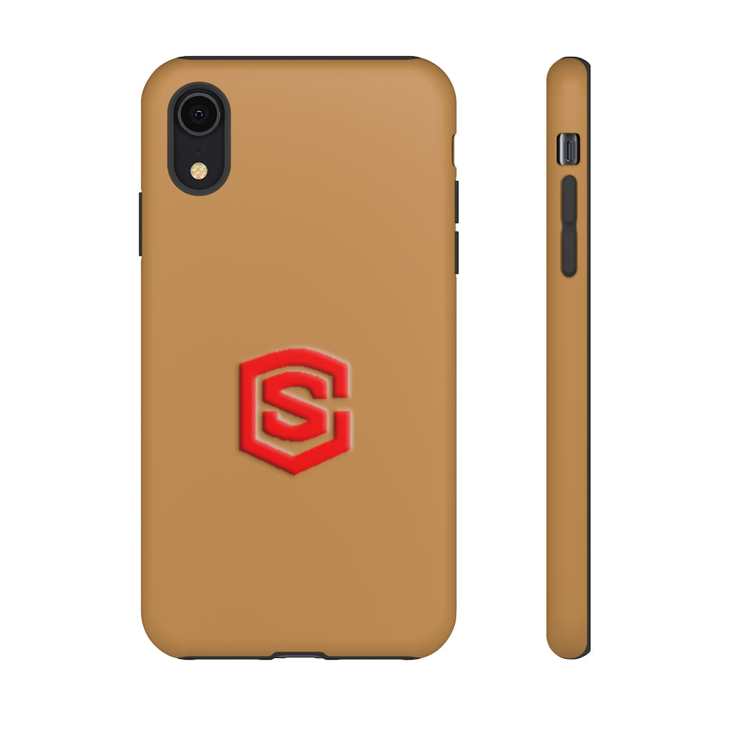 Brown Tough Cases Red Logo