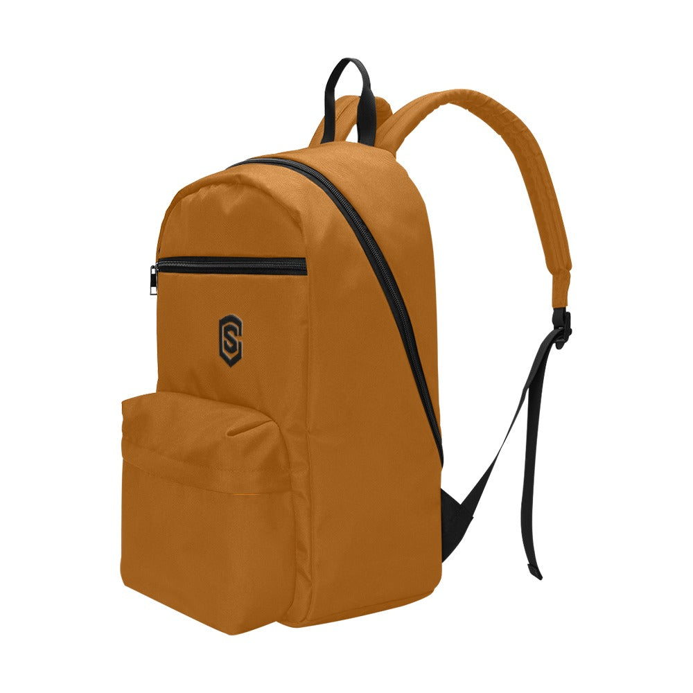 Brown Travel Backpack With Black Logo Travel Backpack(Large Capacity)(Model 1691)