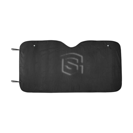 BLACK AUTO SUN SHADE WITH BLACK LOGO Auto Sun Shade 55" x 29.53"