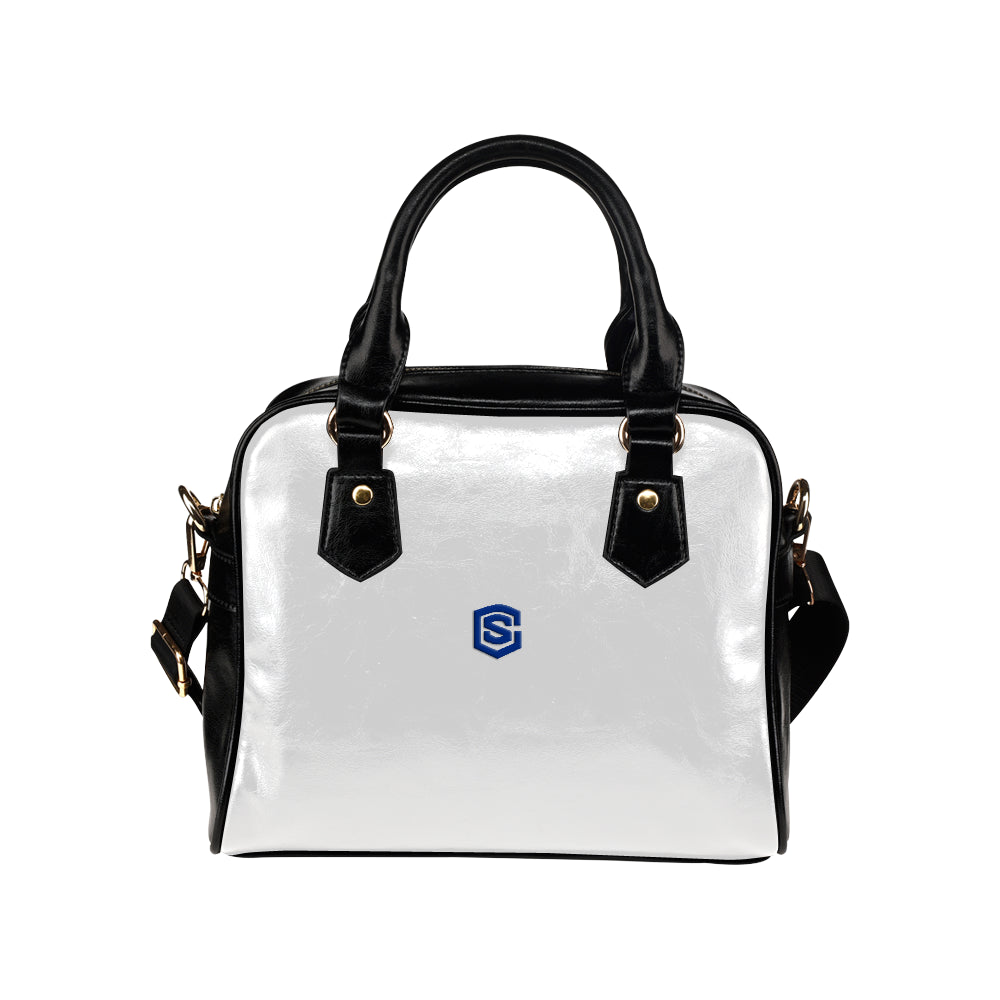 WHITE Shoulder Handbag blue logo Shoulder Handbag (Model 1634)