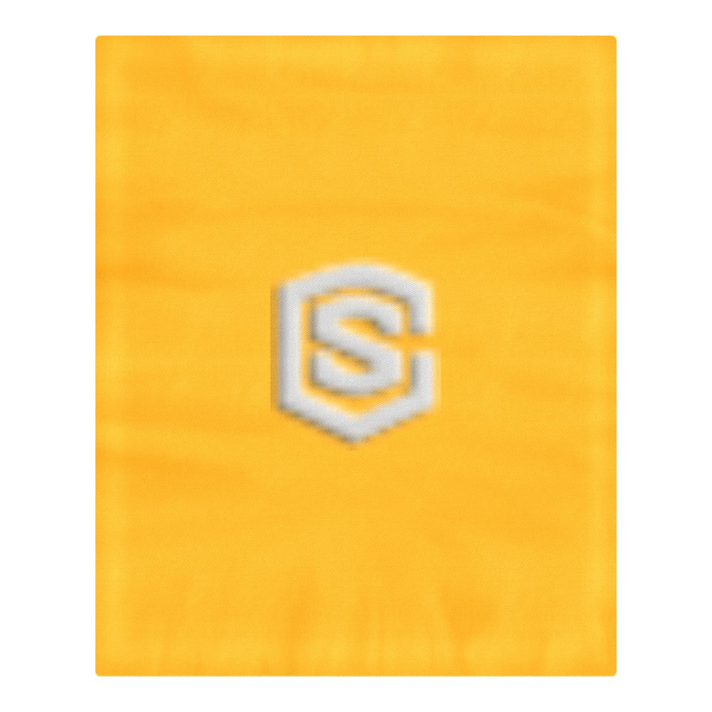 Orange 3-Piece Bedding Set (1 Duvet Cover 86"x70"; 2 Pillowcases 20"x30")(One Side) wtih Silver Logo 3-Piece Bedding Set (1 Duvet Cover 86"x70"; 2 Pillowcases 20"x30")(One Side)