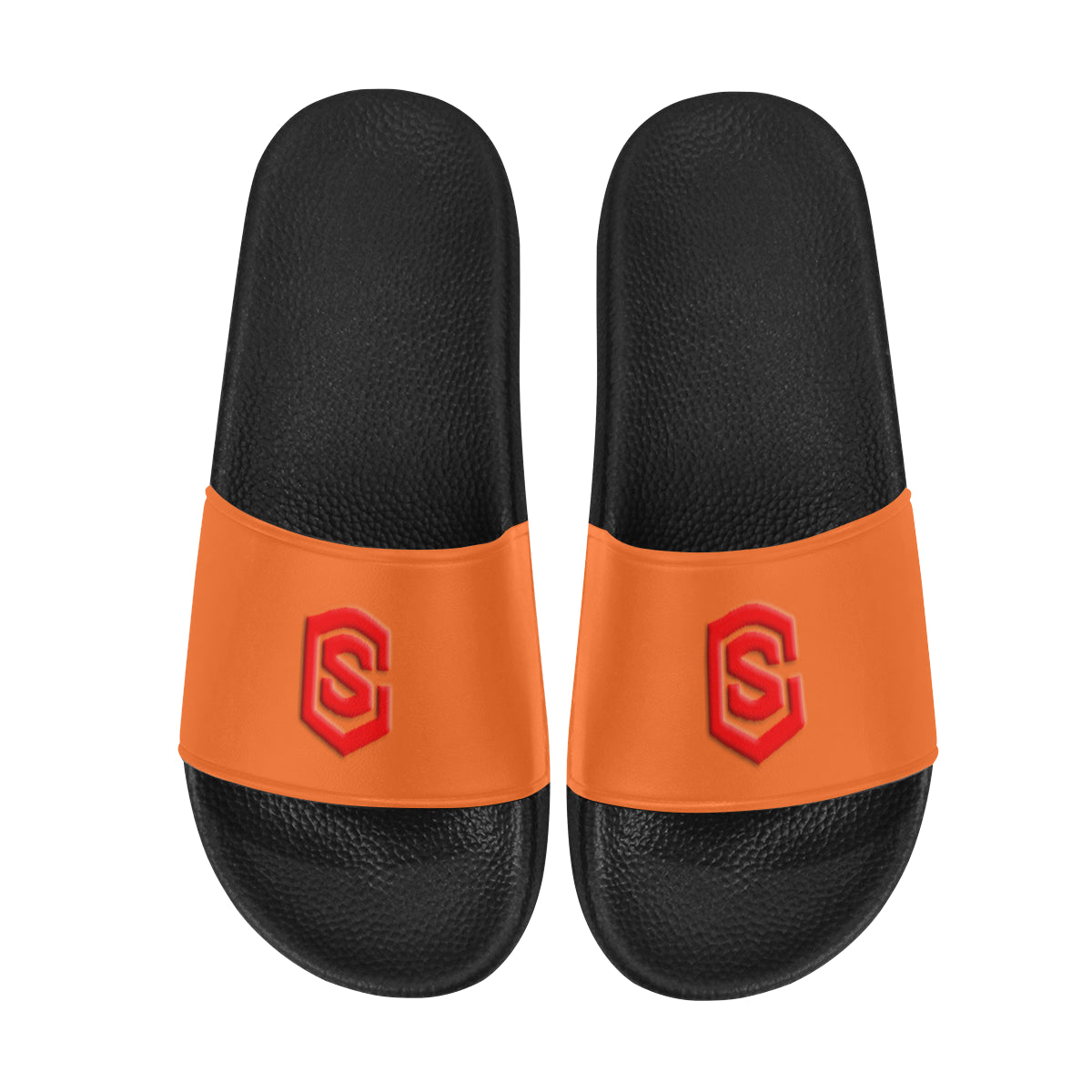 red logo Men's Slide Sandals (Model 057)
