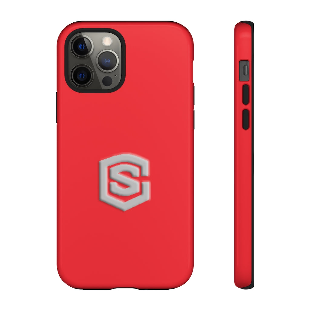 Red Tough Cases Silver Logo
