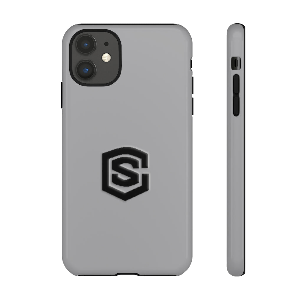 Grey Tough Cases Black Logo