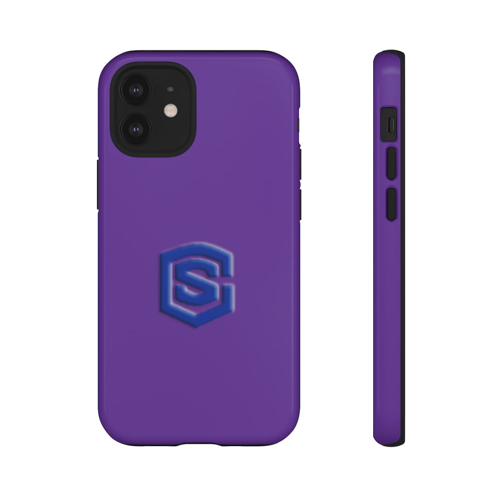 Purple Tough Cases Blue Logo