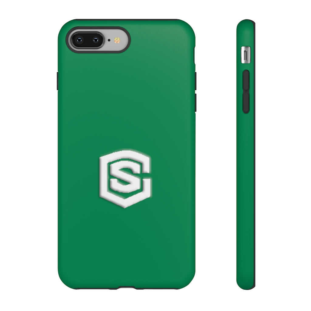 Green Tough Cases White Logo