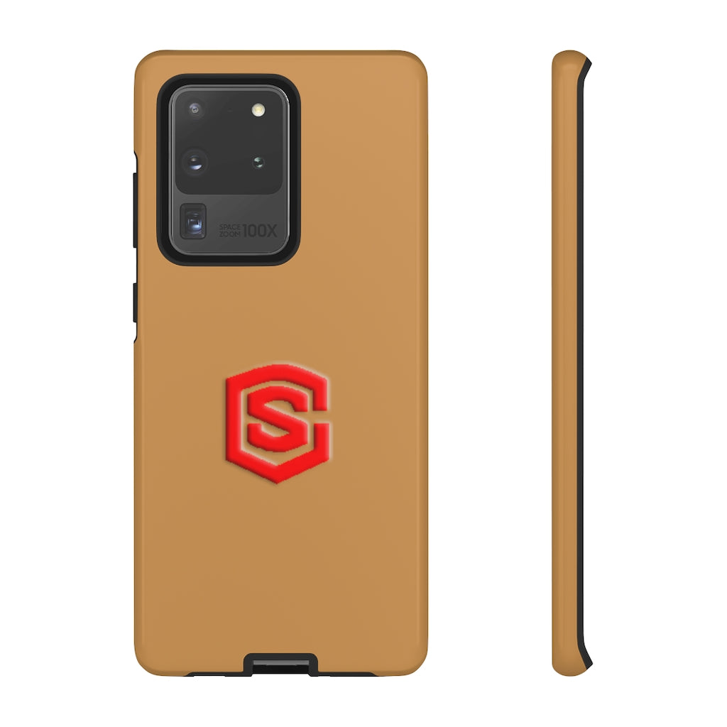 Brown Tough Cases Red Logo