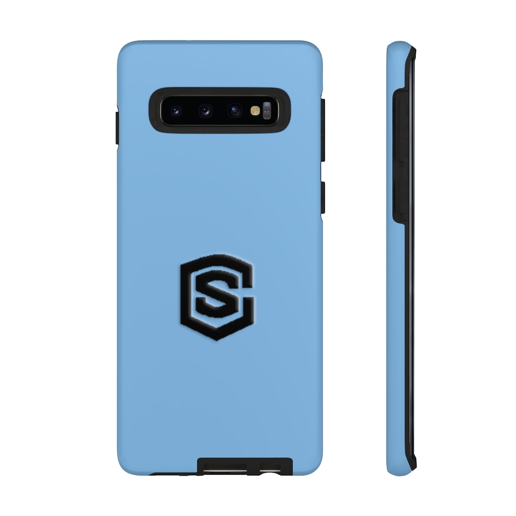 Blue Tough Cases Black Logo