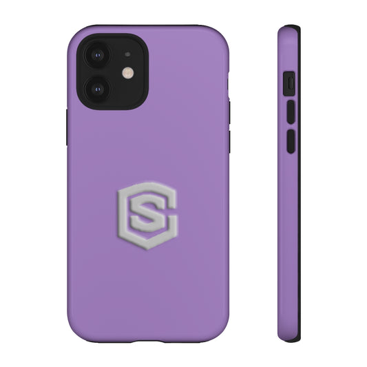 Purple Tough Cases Silver Logo