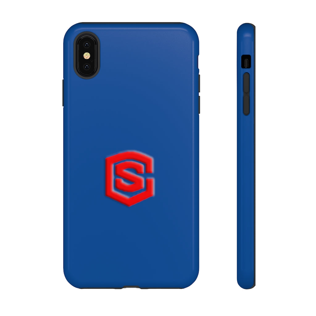 Blue Tough Cases Red Logo