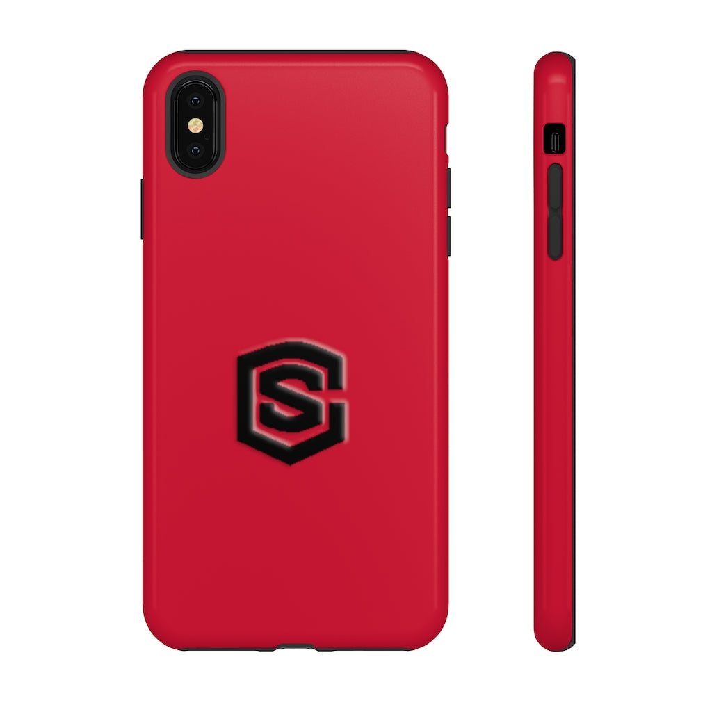 Red Tough Cases Black Logo