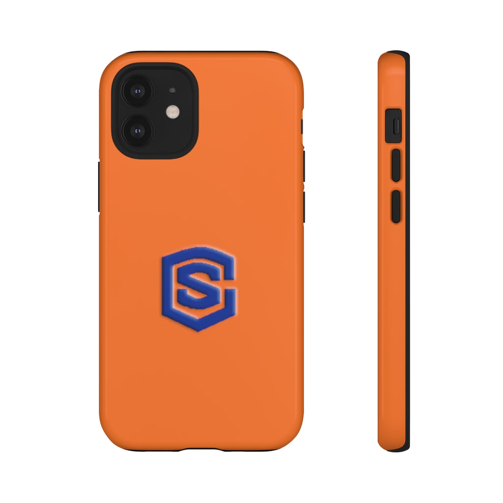 Orange Tough Cases Blue Logo