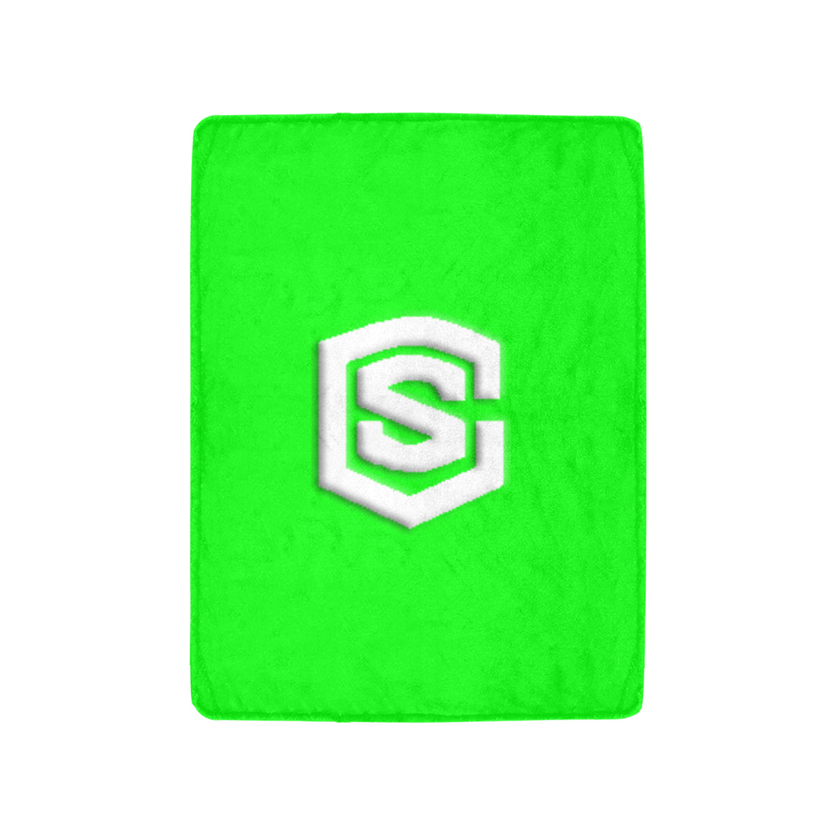 Green Ultra-Soft Micro Fleece Blanket with White Logo Ultra-Soft Micro Fleece Blanket 30"x40"