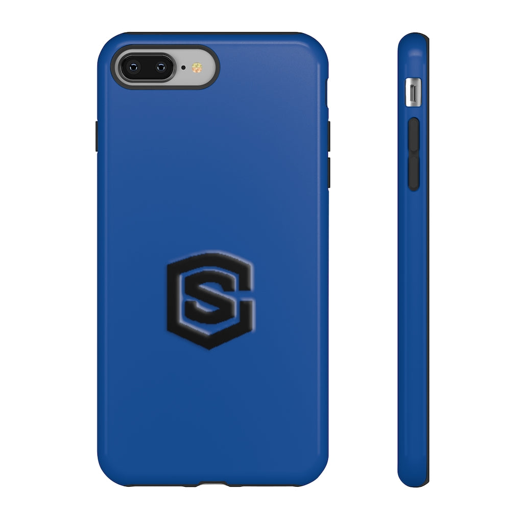 Blue Tough Cases Black Logo