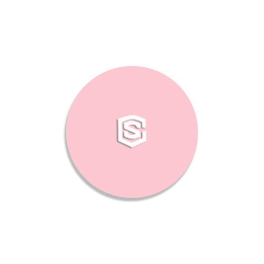 Pink Round Coaster with White Logo Round Coaster