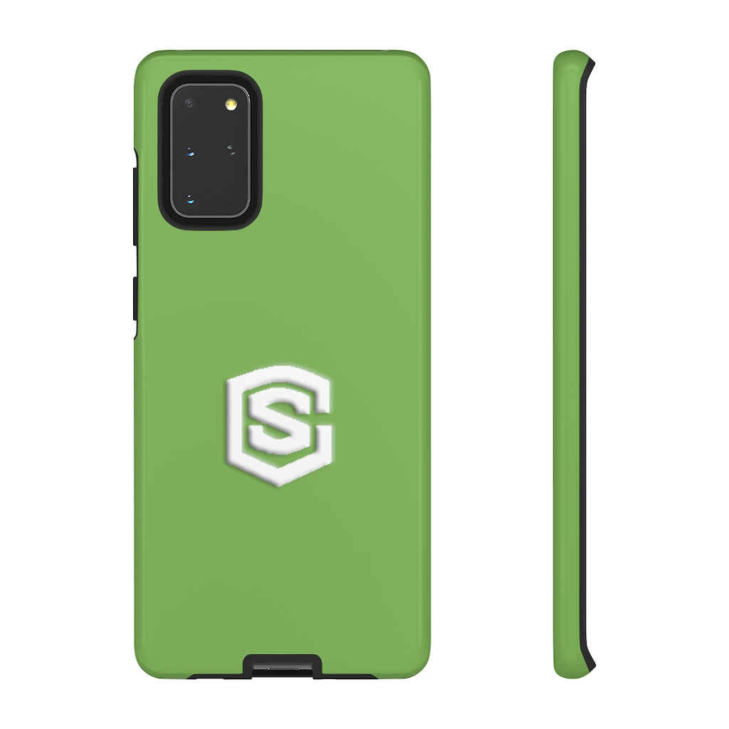 Green Tough Cases White Logo