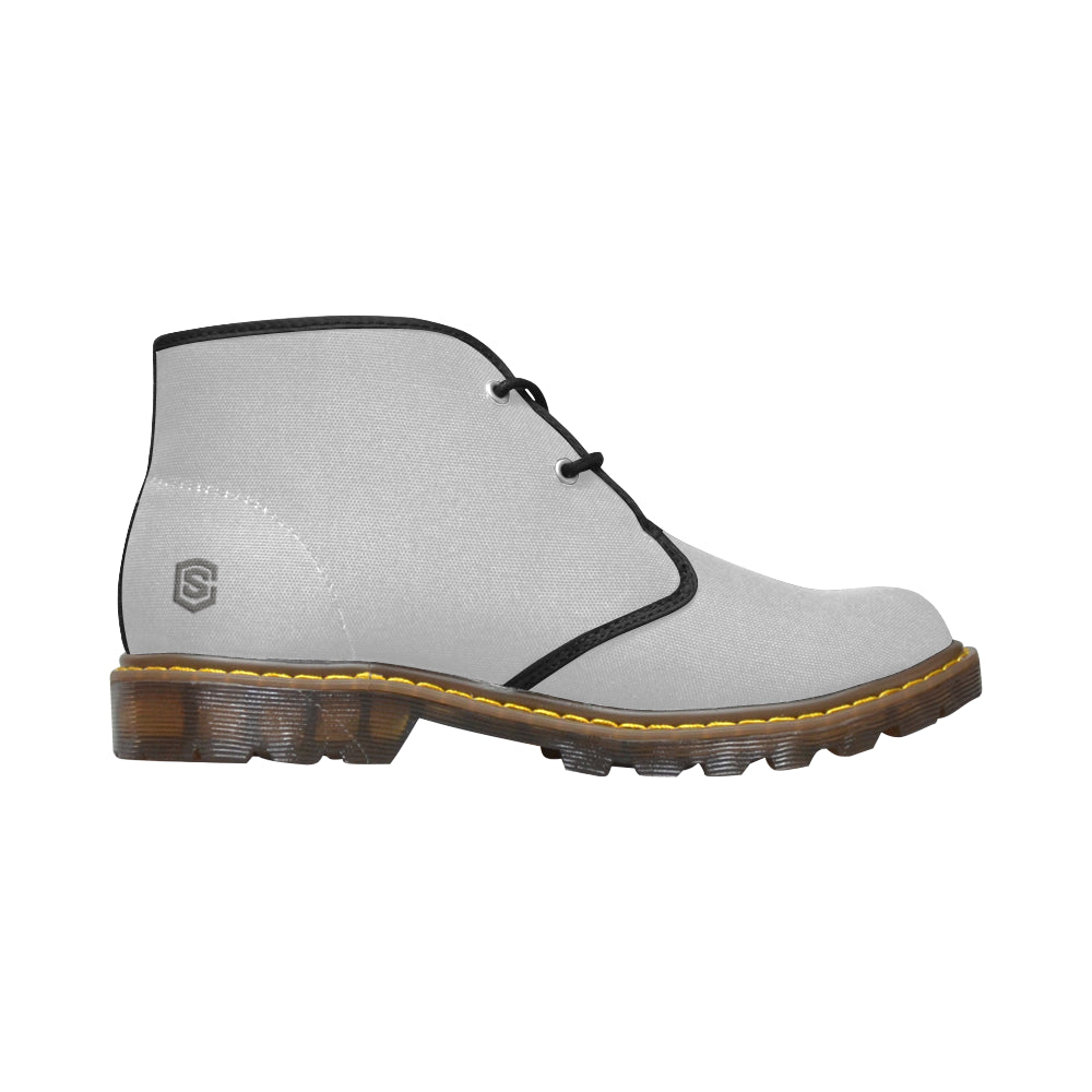 gray Men's Canvas Chukka Boots (Model 2402-1)